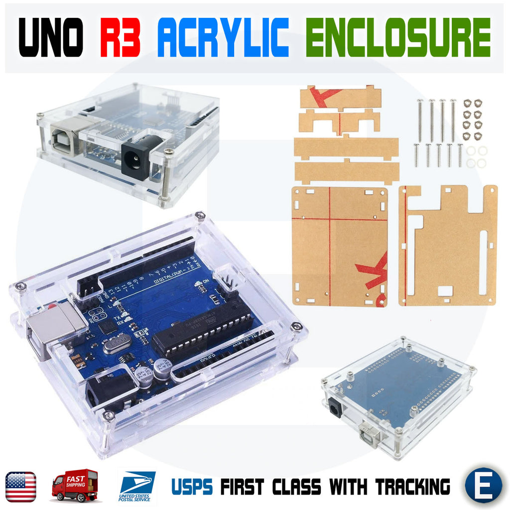 Transparent Case Enclosure Acrylic Box Clear Cover For Arduino UNO R3 ...