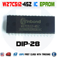 1 x W27C512-45Z W27C512 WINBOND DIP-28 IC EEPROM 512KB 45NS