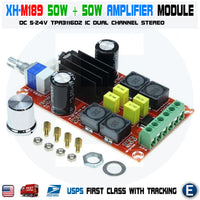 XH-M189 TPA3116D2 50W + 50W Dual Channel Stereo Digital Amplifier DC 5-24V D Class
