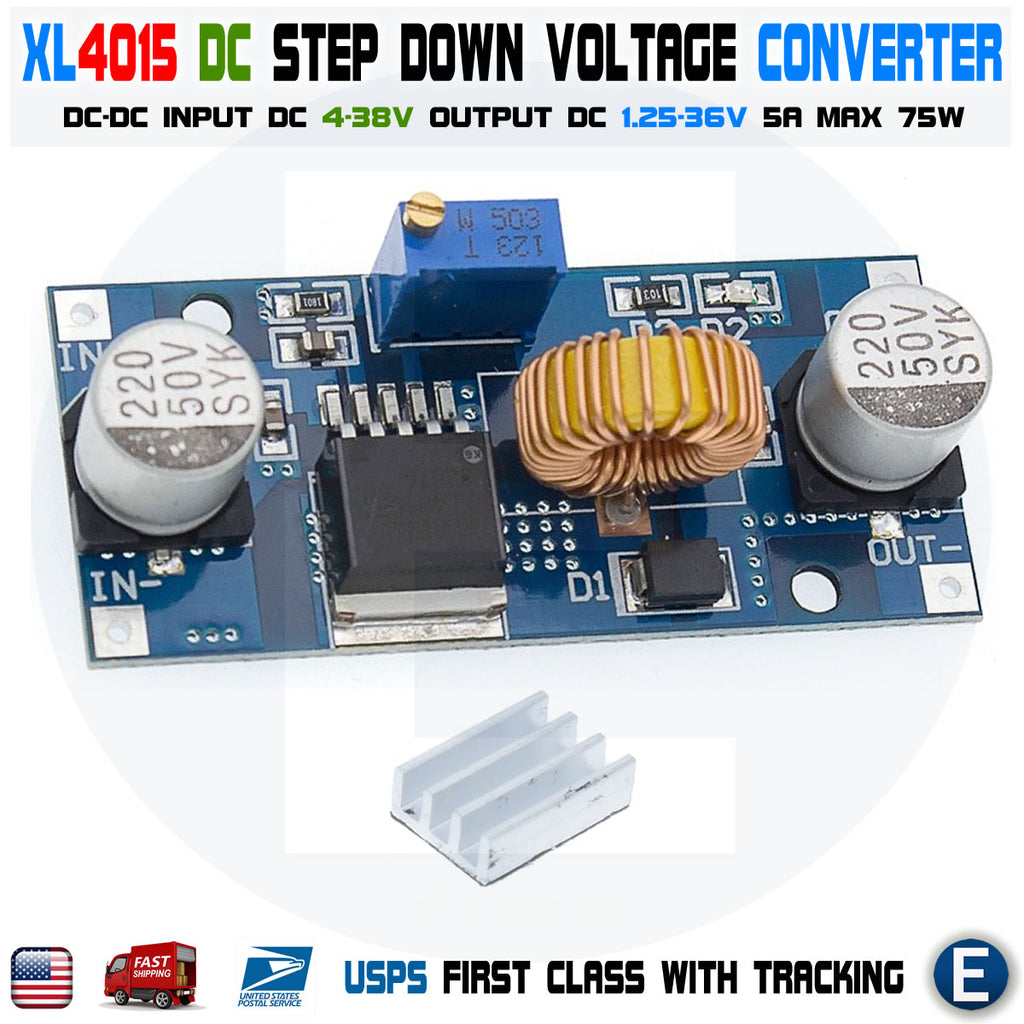 5pcs XL4015 5A DC Buck Step Down Voltage Converter Constant Current Power Module  Lithium Charger