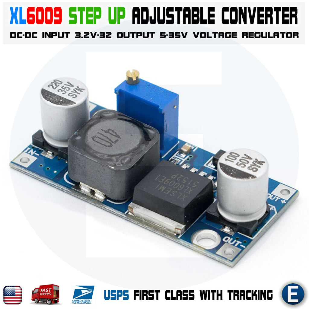 XL6009 Adjustable DC-DC Step Up Voltage Regulator Module Boost