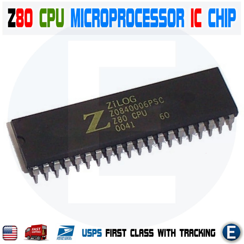 Zilog Z80 Z-80 CPU Chip Z0840004PSC Microprocessor DIP-40 Refurbished ...